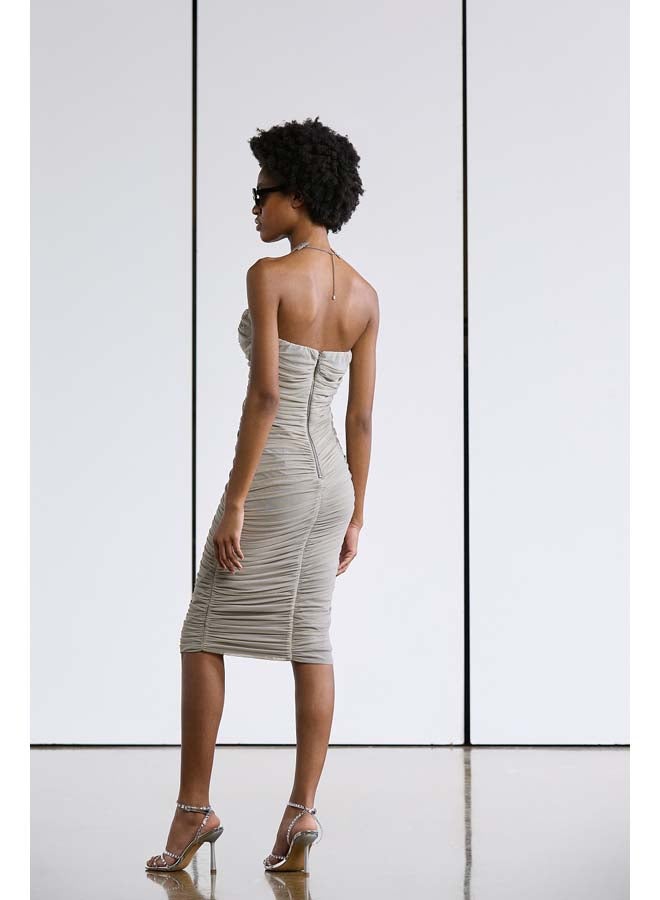 BSB Midi strapless dress with gathered design  - Image 2