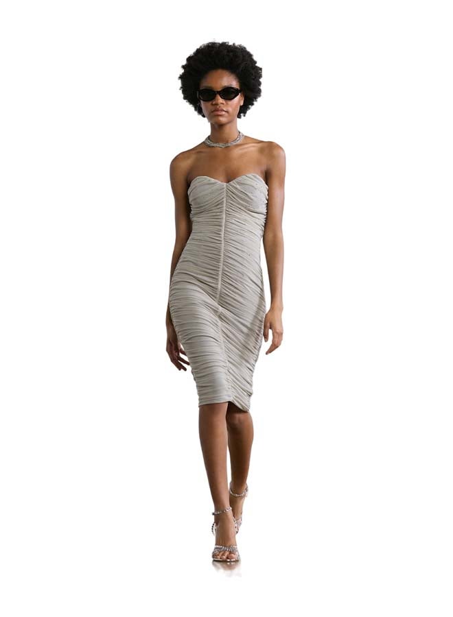 BSB Midi strapless dress with gathered design  - Image 1