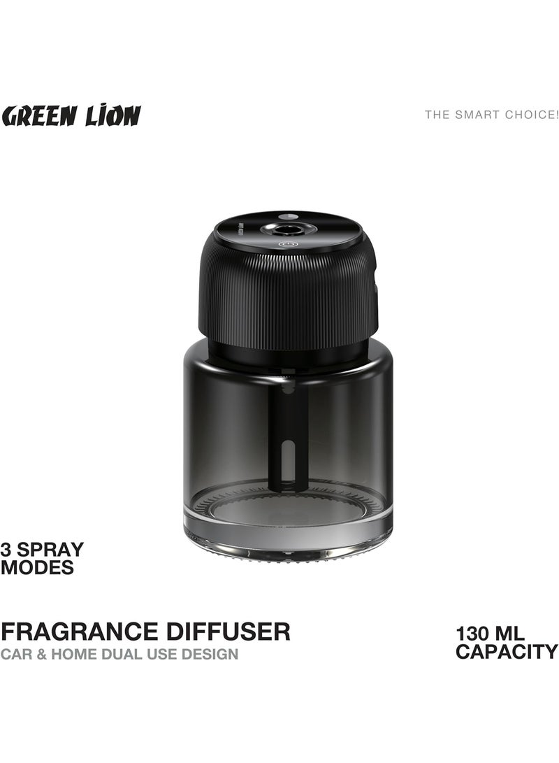 Green Lion 130ml Fragrance Diffuser - 3 Spray Modes, Touch Control, LED Display, 3-4 Hour Runtime, 20m² Coverage, Quick Charging, 1.5W Power, Silent Operation - Image 2