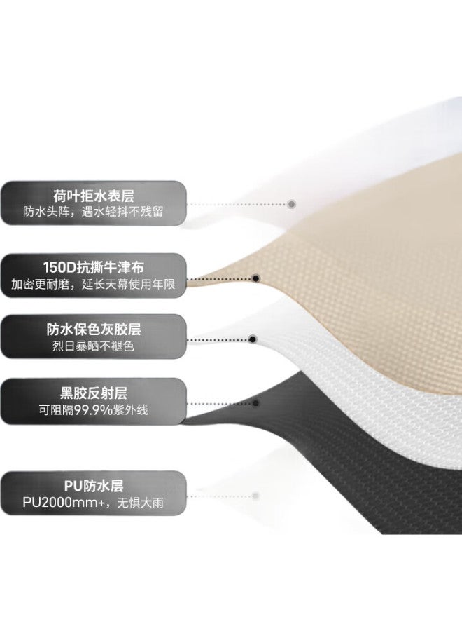 MOBIGARDEN Sunshade, Outdoor Camping Sun Protection, Oxford Cloth And Black Tarpaulin Sunshade, 410 Nx24680015, Elephant Gray - Image 1