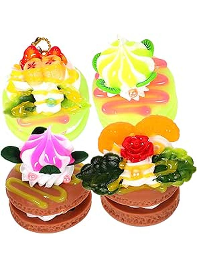 4Pcs Artificial Macaron Model Realistic Faux Dessert Photography Props Home Decor Afternoon Tea Display - Image 1