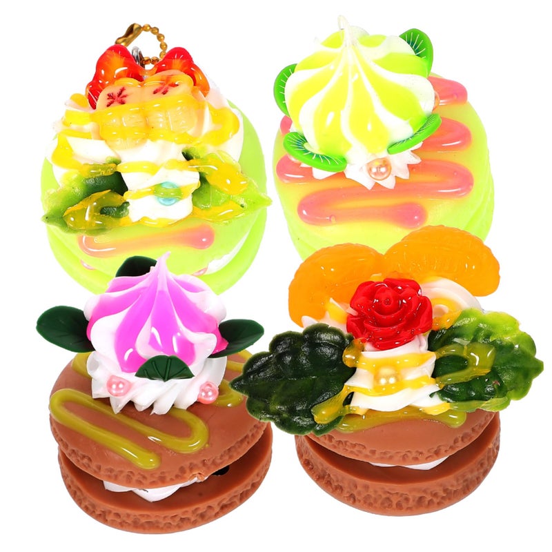 4Pcs Artificial Macaron Model Realistic Faux Dessert Photography Props Home Decor Afternoon Tea Display - Image 2