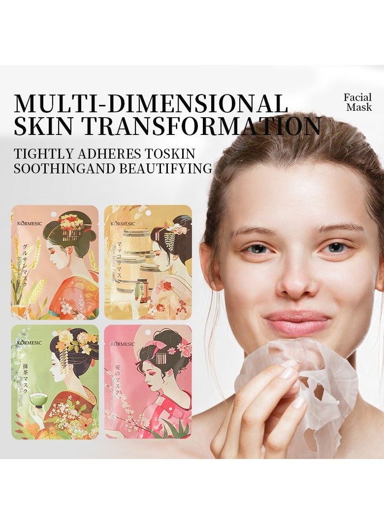 Kormesic Rice Wine Facial Mask JP 25ml-5 packs  - Brightening & Smoothing - Image 3