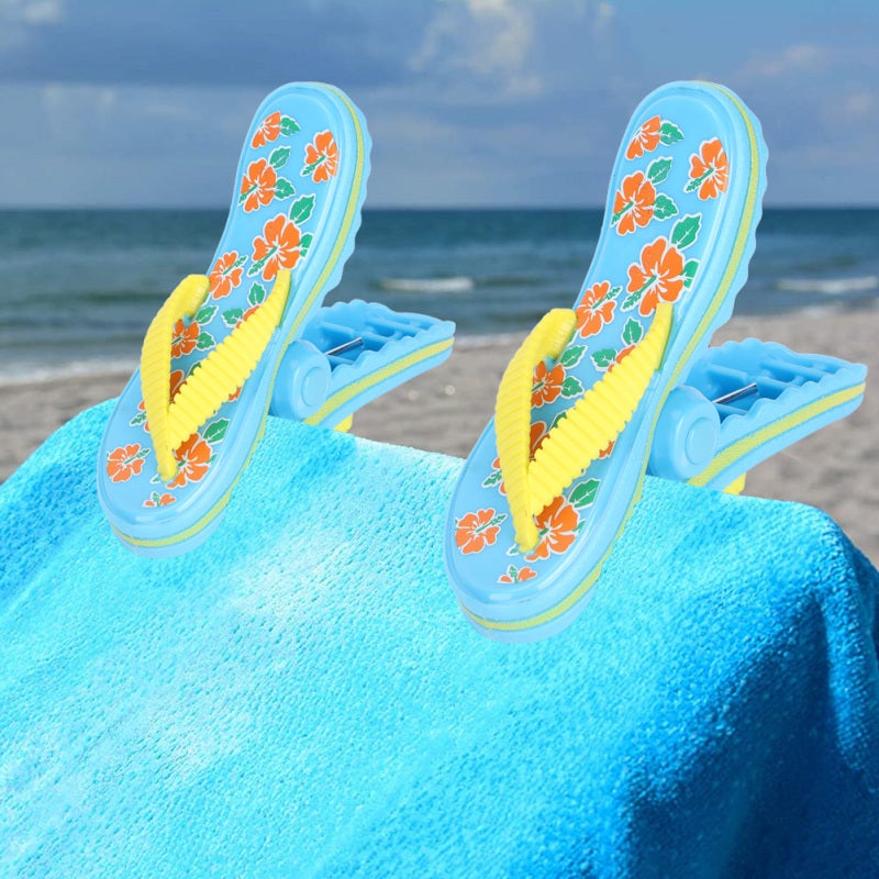 Plastic Beach Towel Clips 8-Pack: Windproof Break-Resistant Cute Towel Clips - Multi-Functional Sunbed Retaining Clips for Beach Pool Outdoor Indoor Vacation Use - Image 4