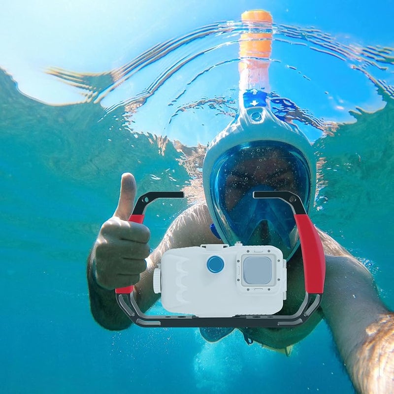 Red Dual Cold Shoe Mount Underwater Diving Rig For Action Camera Scuba Snorkeling - Image 3