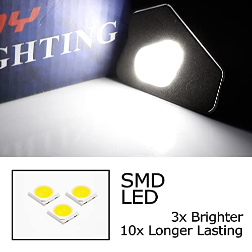 iJDMTOY White 18-SMD Full LED Under Mirror Puddle Lights Compatible With Mercedes W204 C-Class, W212 E-Class, W221 S-Class, C117 CLA-Class, C218 CLS-Class, etc (fit models w/o under mirror camera) - Image 2