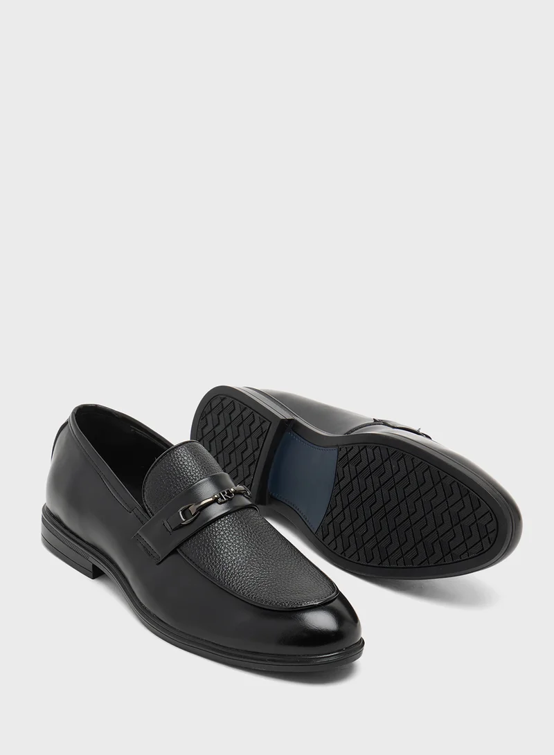 Robert Wood Buckle Detail Formal Slip Ons
