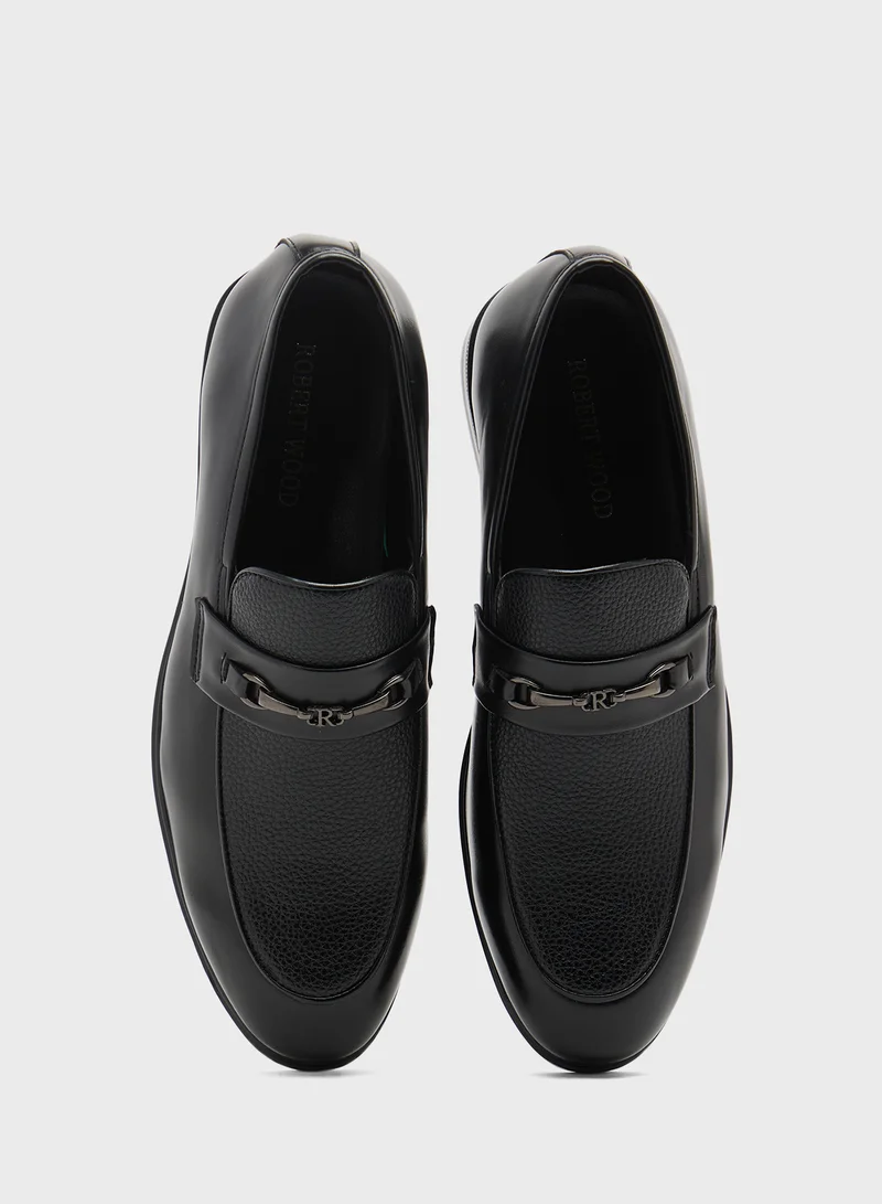 Robert Wood Buckle Detail Formal Slip Ons