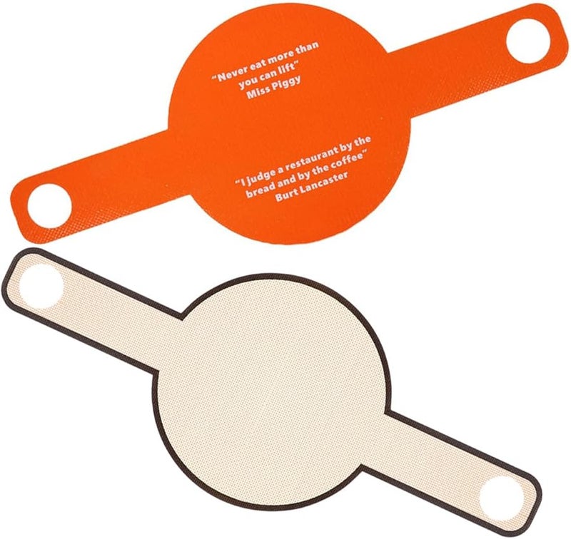 Non Stick Fiberglass Bread Baking Mat Set 2pcs With Long Handles For Dough Transfer Macarons - Image 1