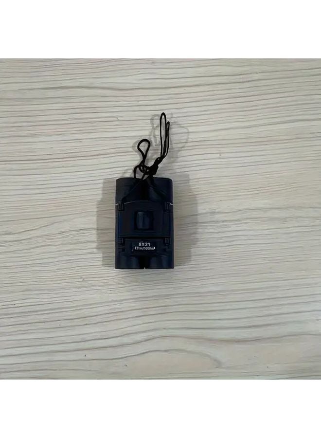 Black 8x21mm Binoculars Compact Foldable Lightweight for Hunting Bird Watching Camping - Image 1