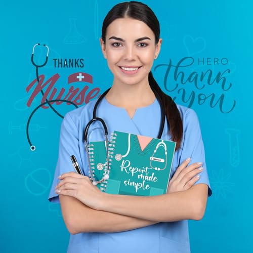 Pajean 4 Pcs Nurse Report Sheet Notebooks with Medical Pens Light Made Simple Pocket Journals Spiral Essentials Notepads for Nurse Appreciation Gifts Rn Student Clinical Supplies(Wide) - Image 5