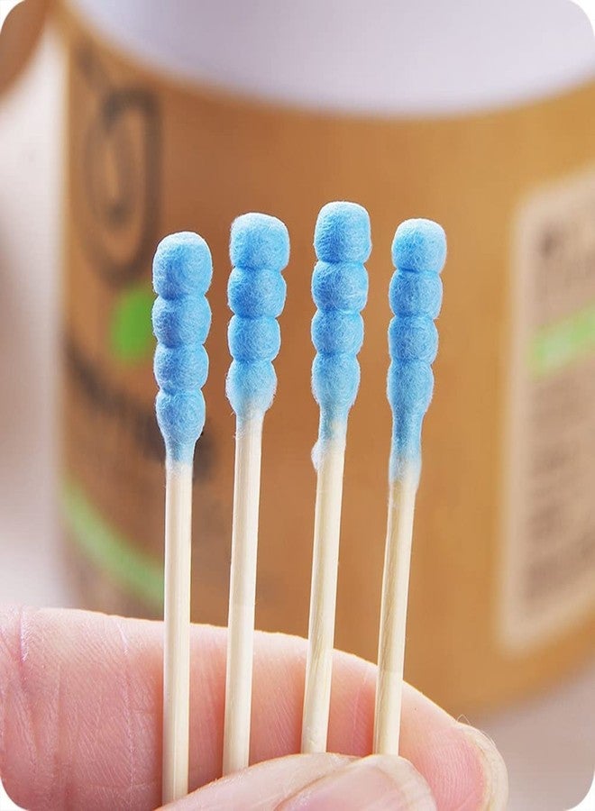 SEKOY | Bamboo Cotton Swabs 200 Count | Cotton Swab Pointed/Round Q Tips Organic Cotton Buds for Ears Makeup Cleaning Kid Baby,Multi Color - Image 5
