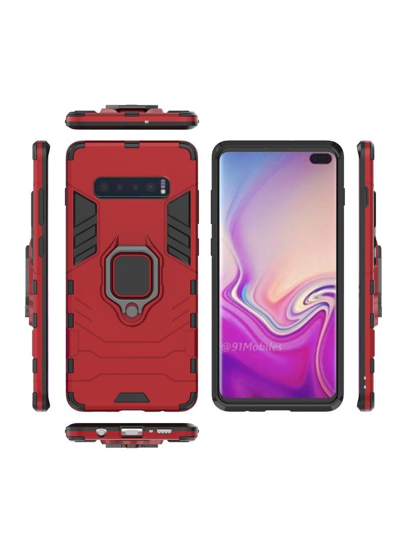 KUYING Anti-Fall Ring Bracket Full Package Armor Phone Case Cover For Samsung Galaxy S10 +  - Image 2