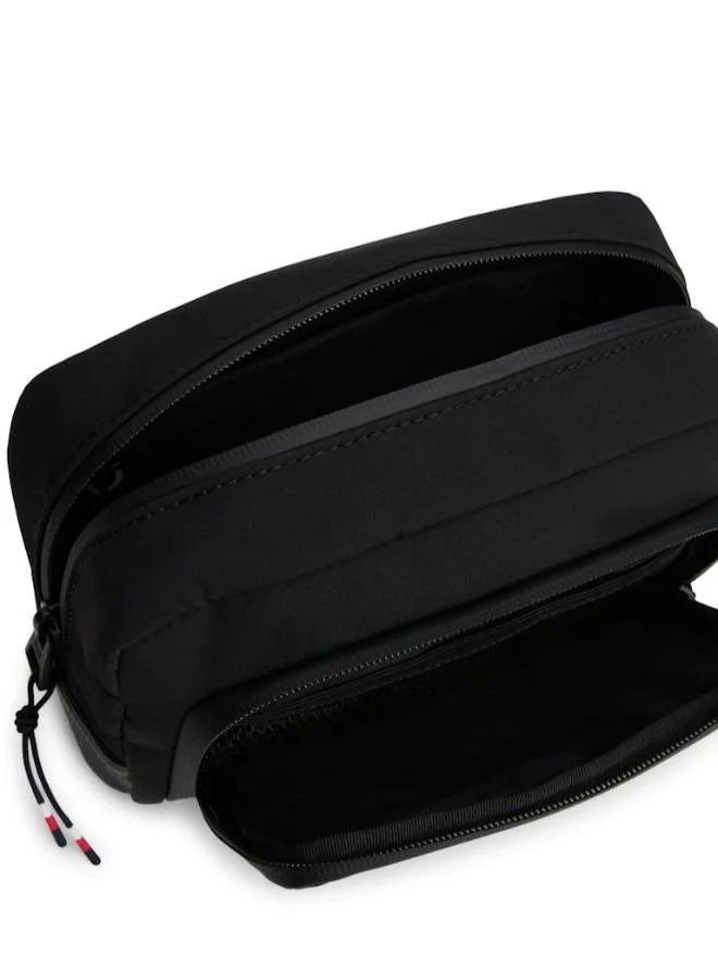 TOMMY HILFIGER  Metal Logo Textile Washbag for Men | Best Price UAE