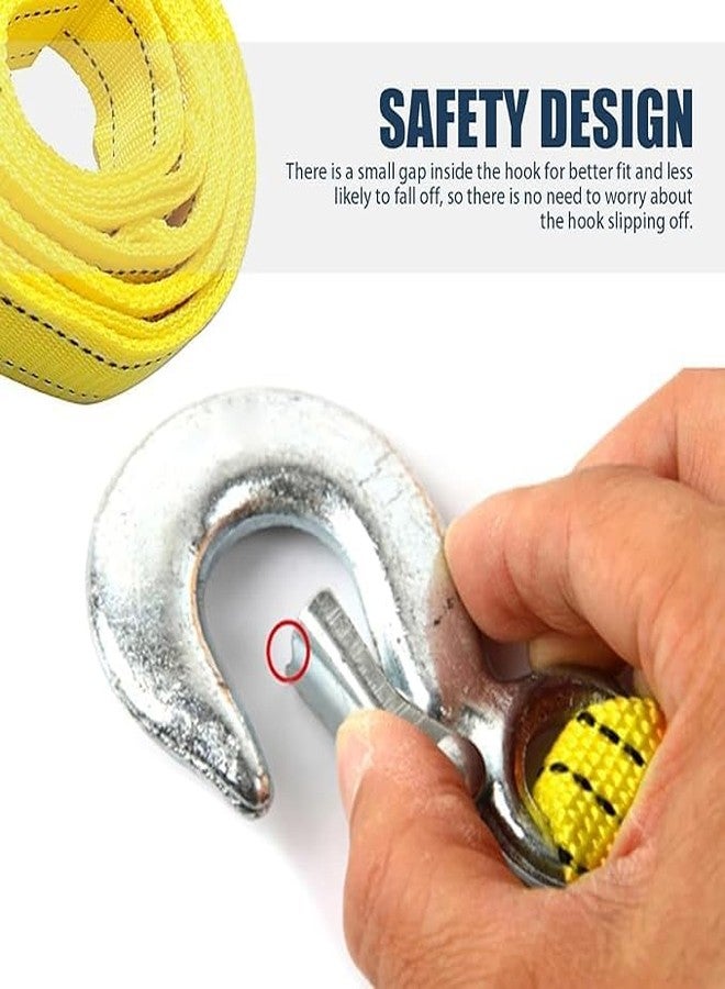 TRADY Heavy Duty Car Towing Rope with Double Steel Safety Hooks | High Strength Nylon Tow Strap for Cars, SUVs, Jeeps & Vans | Emergency Vehicle Recovery, Breakdown & Roadside Assistance Tool - Image 5