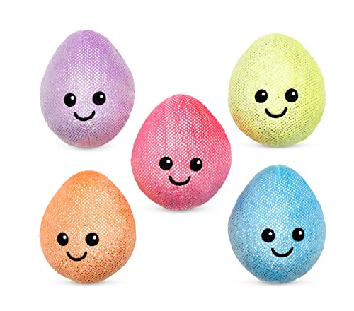 iscream Play with Your Food! Shiny Foil Easter Eggs Fleece Play Pillow Set with Embroidered Accents - Image 2