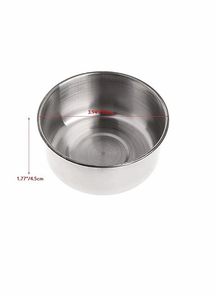 Excefore 2 Pack Bird Cage Food Water Dispenser Parrot Dish Feeder Cup for Cage Stainless Steel Holder Container Macaws Ferret Parakeet Cockatiel Budgerigar - Image 4