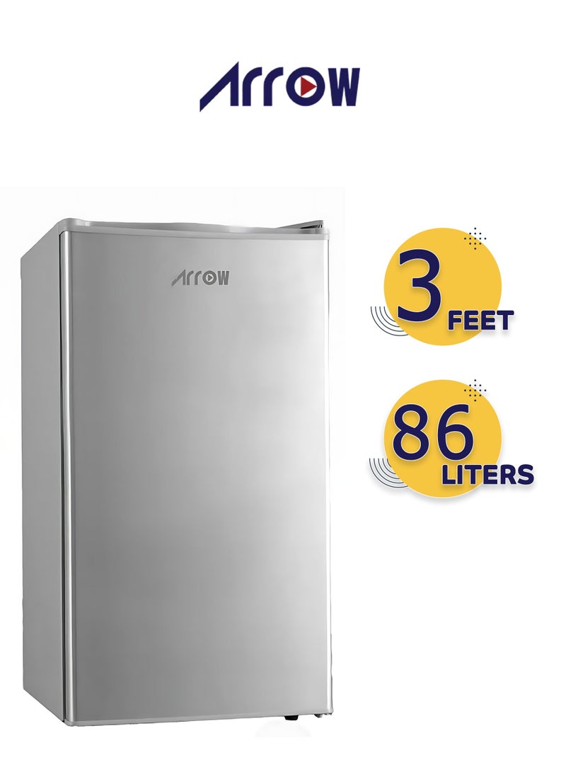 Arrow Single Door Refrigerator - 86 Liters - 3 Cubic Feet - Silver - RO-135RDK25 - Image 1
