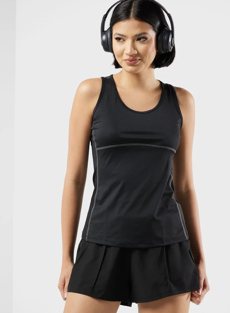 FRWD Contrast Stitch Detail Athletic Vest