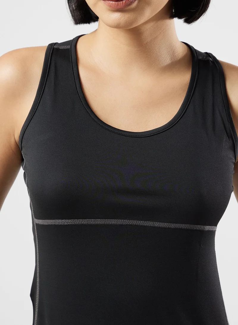FRWD Contrast Stitch Detail Athletic Vest
