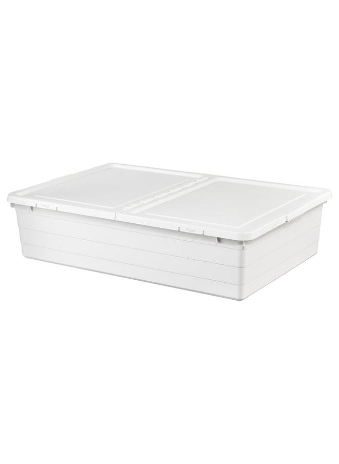 Generic Storage box with lid, white, 50x77x19 cm  - Image 1