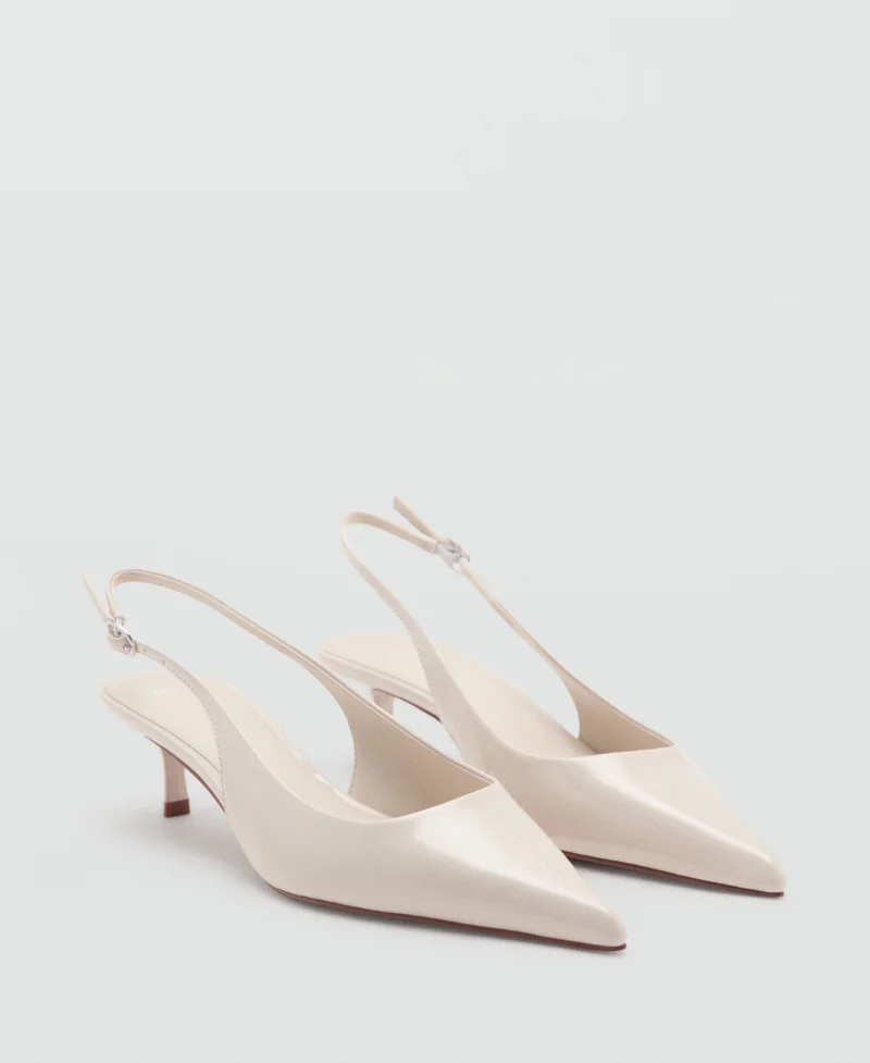 مانجو Kitten-Heel Patent Leather Shoes