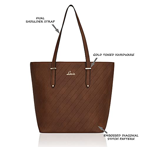 Lavie Yalta Women's Tote Handbag (Brown, Tan) - Image 3