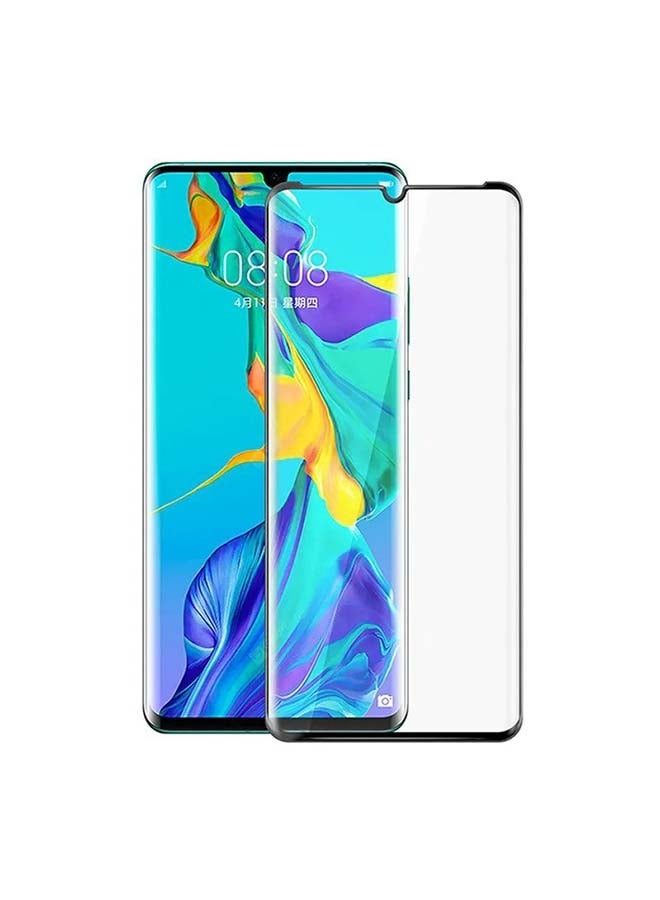 9D Tempered Glass Screen Protector For Huawei P30 Pro Black/Clear