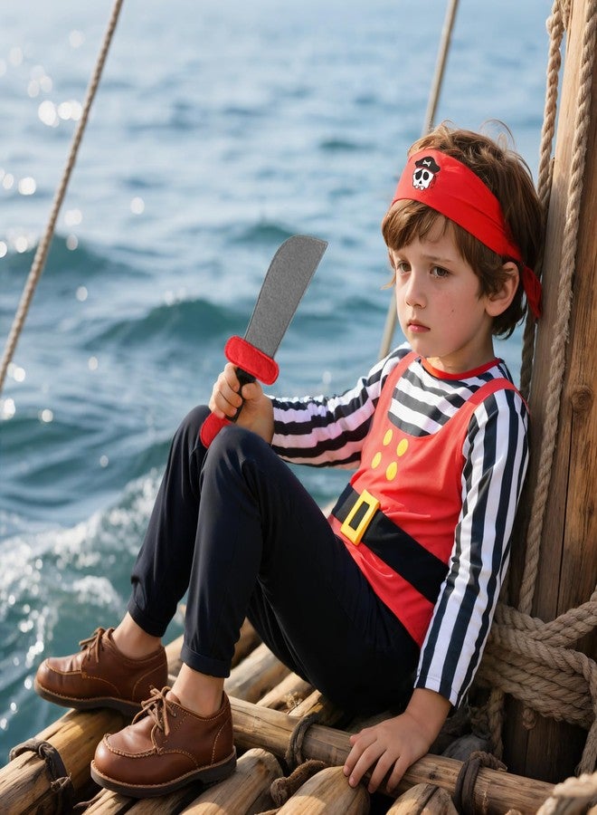 VZQI Pirate Costume Kids Toddlers and Boys Girls with Pirate Accessories Cosplay Dress Up Set for Halloween M - Image 4