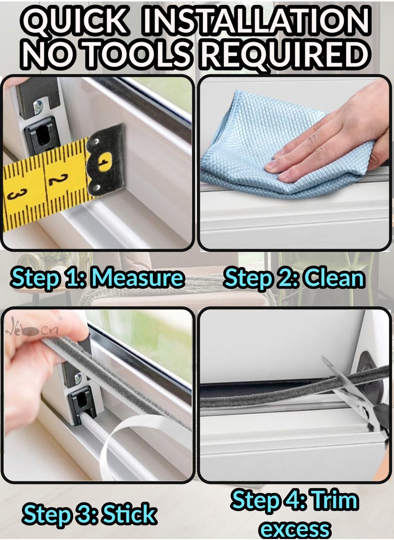 IKBEN - IKBEN Self Adhesive Seal Strip Foam Weather Stripping for Doors and Windows Soundproof Adhesive Foam Window Insulation Door Bottom Seal Silicone Self Adhesive Weather Stripping Soundproof Foam Tape - Image 1