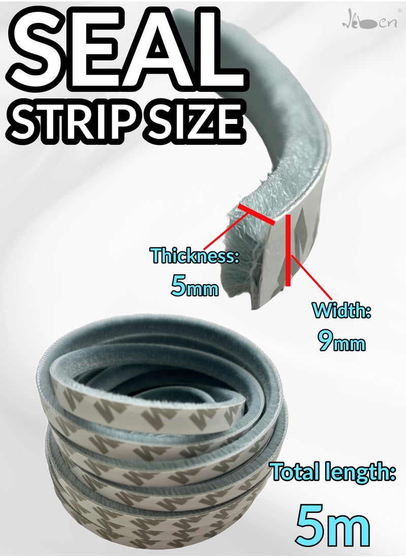 IKBEN - IKBEN Self Adhesive Seal Strip Foam Weather Stripping for Doors and Windows Soundproof Adhesive Foam Window Insulation Door Bottom Seal Silicone Self Adhesive Weather Stripping Soundproof Foam Tape - Image 1