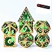 UDIXI Metal Dice Set DD 7PCS DND Polyhedral Dice Set Dragon Mint Green for Role Playing Game RPG and Other Tabletop Game - Image 2