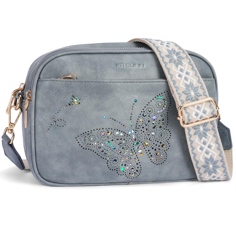 KITEVIUN Crossbody Purse for Women Vegan Leather Small Crossbody Bags with Adjustable Strap Multiple Pockets Shoulder Handbags - Image 1