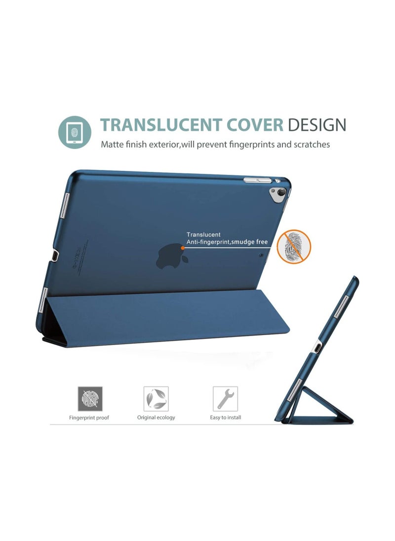 Procases - iPad Pro 12.9 2017/2015 Case (Old Model, 1st & 2nd Gen), Ultra Slim Lightweight Stand Smart Case Shell with Translucent Frosted Back Cover for Apple iPad Pro 12.9 Inch -Navy - Image 1