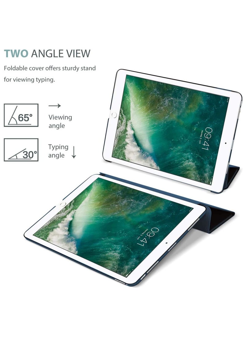 Procases - iPad Pro 12.9 2017/2015 Case (Old Model, 1st & 2nd Gen), Ultra Slim Lightweight Stand Smart Case Shell with Translucent Frosted Back Cover for Apple iPad Pro 12.9 Inch -Navy - Image 1