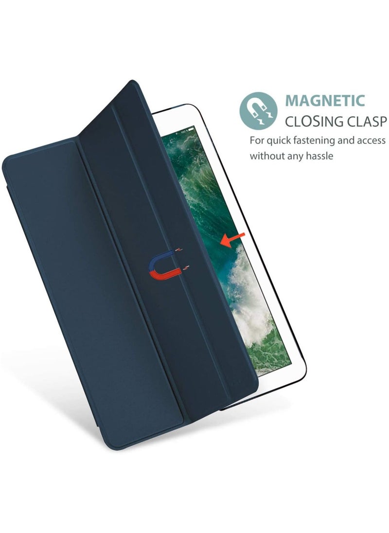 Procases - iPad Pro 12.9 2017/2015 Case (Old Model, 1st & 2nd Gen), Ultra Slim Lightweight Stand Smart Case Shell with Translucent Frosted Back Cover for Apple iPad Pro 12.9 Inch -Navy - Image 1