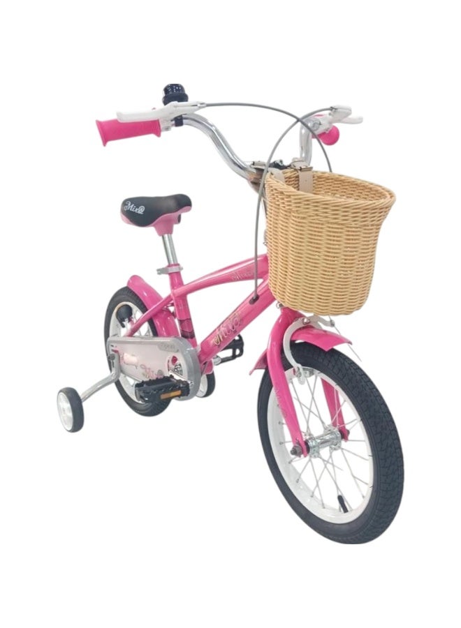 ميرا دراجة ميرا للبنات - دراجة أطفال ١٢ بوصة مع عجلات تدريب وسلة أمامية - Image 3