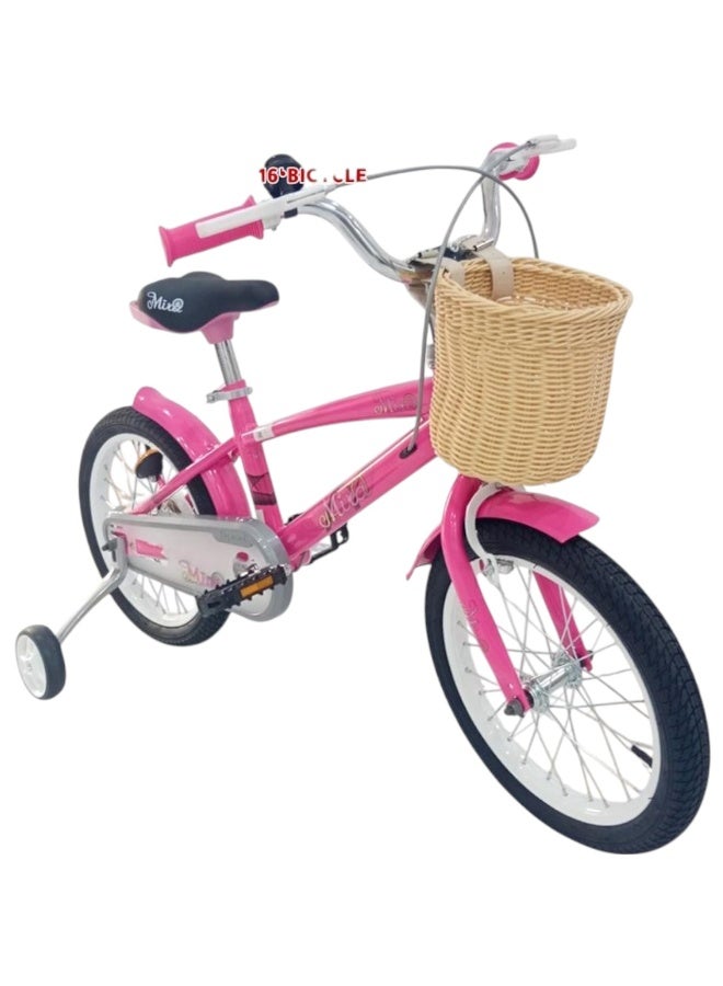 ميرا دراجة ميرا للبنات - دراجة أطفال ١٢ بوصة مع عجلات تدريب وسلة أمامية - Image 2