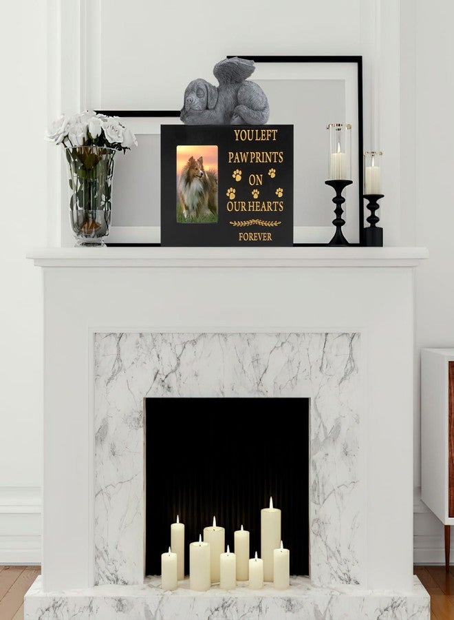 MROUEN Pet Urns for Dog with Dog Angel, Wooden Pet Memorial Urns with Photo Frame, Pet Cremation Urns Keepsake Memory Box with Black Flannel as Lining, Loss Pet Memorial Remembrance Gift - Image 5