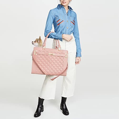 Minsong Fashion Pet Carrier Dog Cat Carrier Purse Soft-Sided Leather Handbag Pet Tote Bag for Small Dogs Puppy and Cats TSA Airline Approved - Image 3