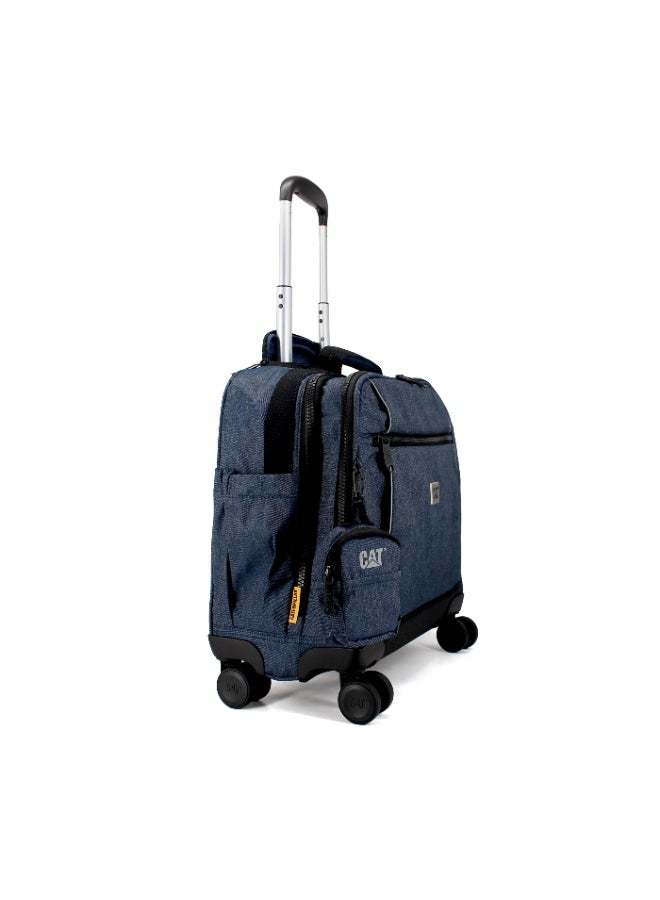 CATERPILLAR CAT SwiftRider 4 Wheel Trolley - Dark Blue Denim - Image 2