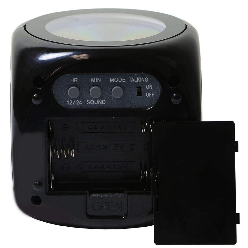 Digital LCD Talking LED Projection Alarm Clock (Black) - Image 3