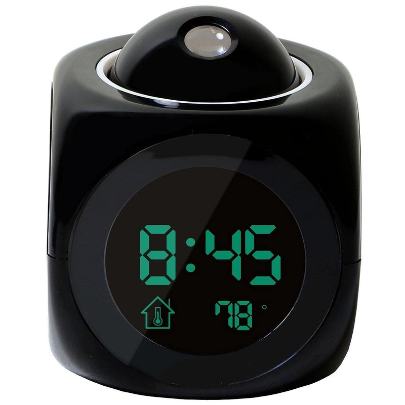 Digital LCD Talking LED Projection Alarm Clock (Black) - Image 4