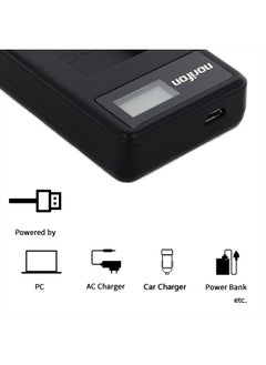 Norifon BP-808 LCD USB Charger for Canon FS100, FS200, FS300, LEGRIA HF G10, LEGRIA HF G25 Camera and More ,Black, BP-808-L  - Image 2