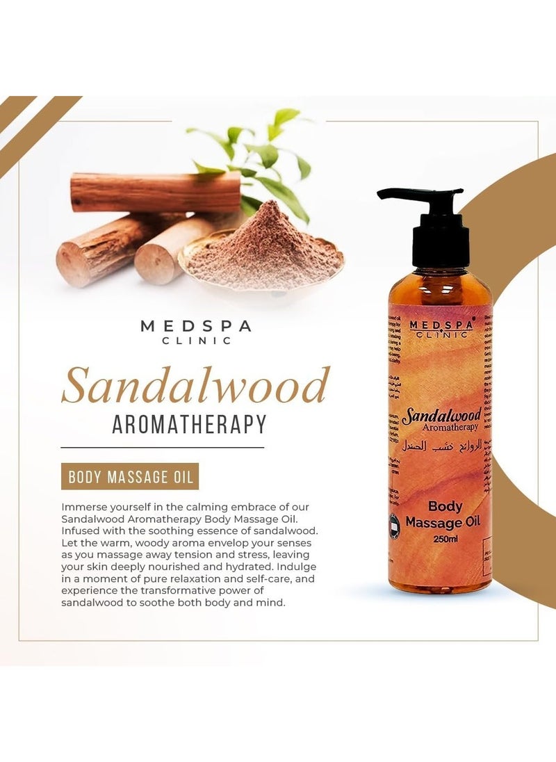MEDSPACLINIC Sandalwood, Citrus, Oud, Eucalyptus Aromatherapy Body Massage Oil 250ml each Combo Pack  - Image 3