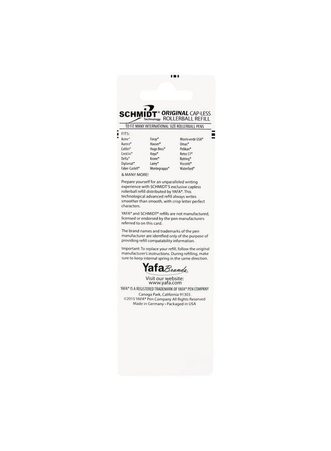 شميت 8126 قلم حبر جاف طويل بدون غطاء، برأس رفيع، 0.6 مم، أسود، عبوة من 2 عبوة (Sc58123) - Image 2