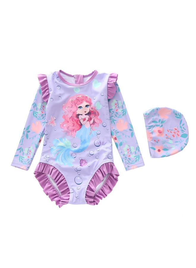 Children's Girls One-piece Swimsuit Girls' Swimwear For Children Anti-exposure