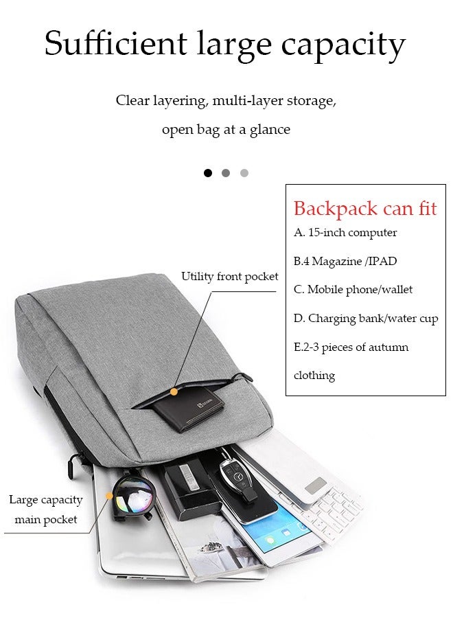 DUNISO Computer backpack new business backpack large capacity student travel backpack multifunctional three piece set backpack, used for school, business, and travel - Image 3