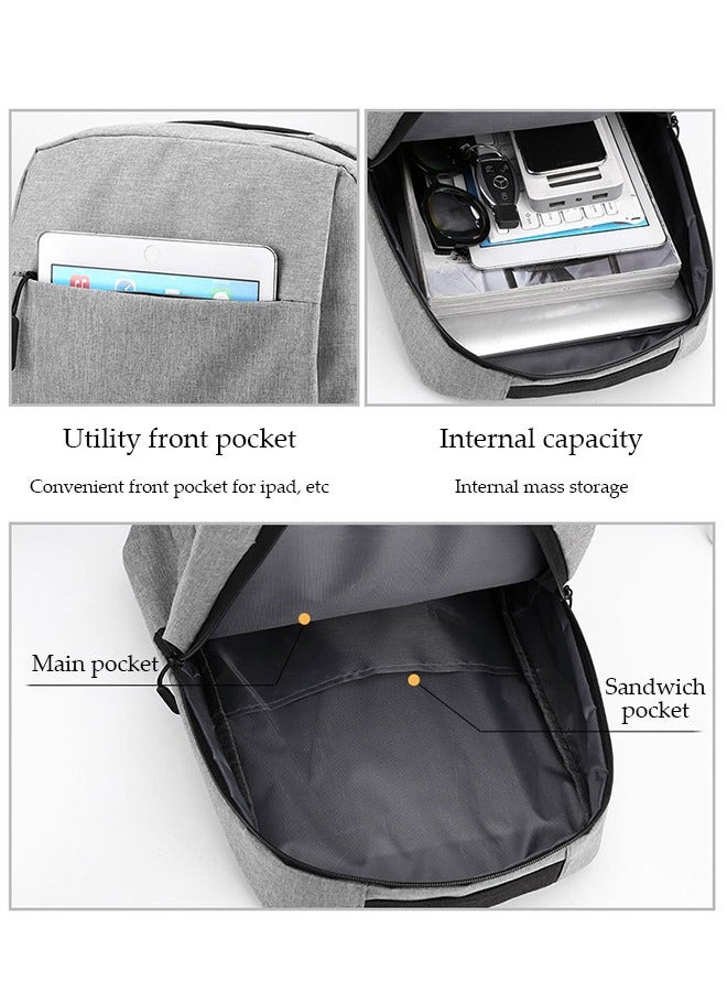 DUNISO Computer backpack new business backpack large capacity student travel backpack multifunctional three piece set backpack, used for school, business, and travel - Image 4