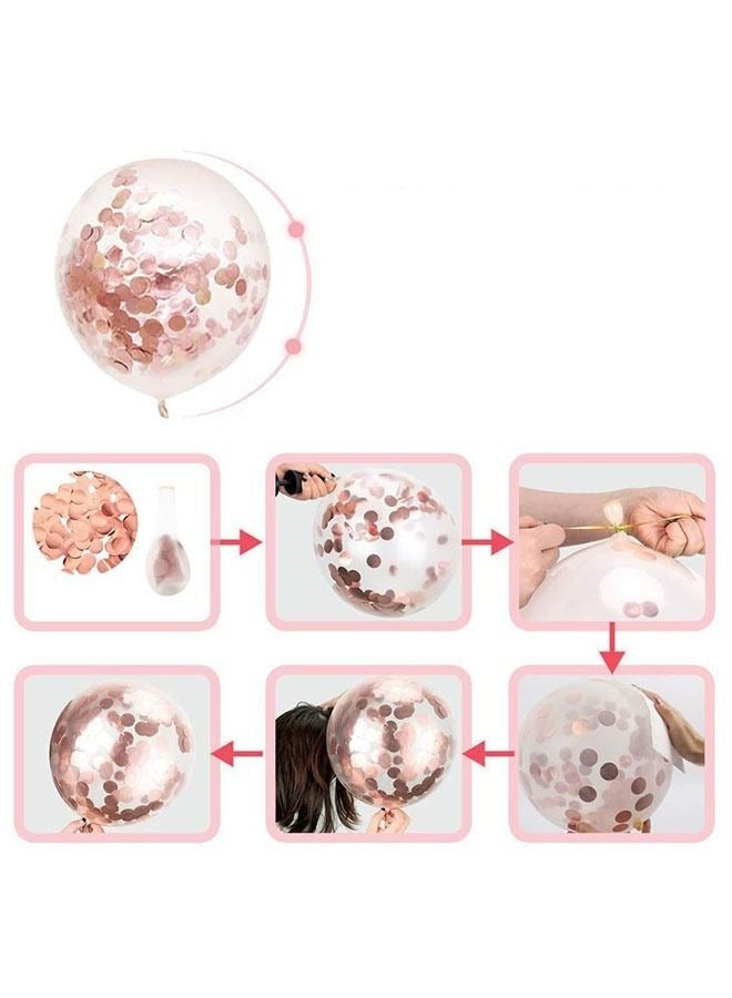 MIXDE Rose Gold Birthday Party Decorations Set Rose Gold Balloon Set - Image 5